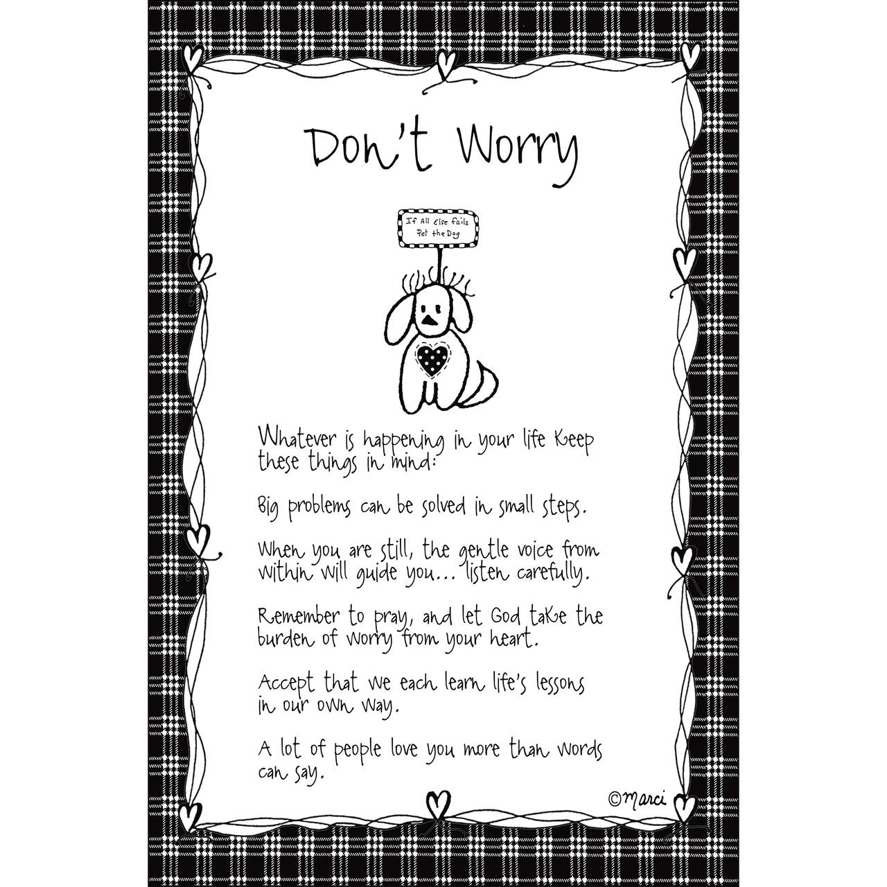 Children of the Inner Light® by Marci Art Don't Worry Plaque